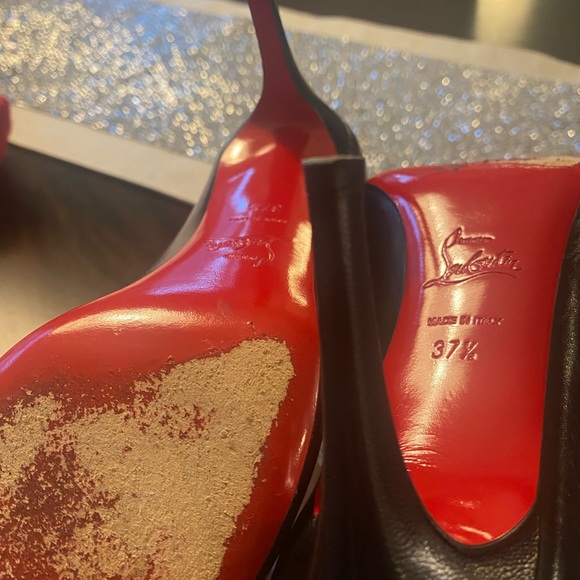 Christian Louboutin 85MM pumps black, red bottom. Size 37.5 - Picture 4 of 11
